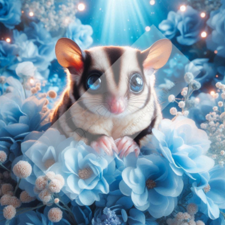 Diamond Painting Bild „Flower Sugar Glider“