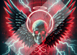 Diamond Painting Bild „Flying Skull“