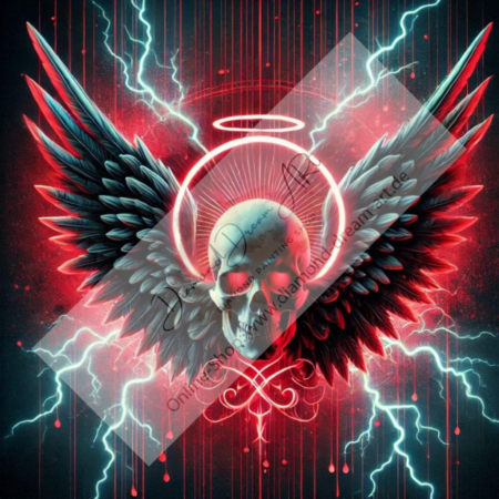 Diamond Painting Bild „Flying Skull“