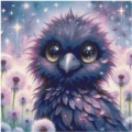 Fridolin der Rabe 80x80 cm 150 farben