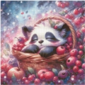 Fruit Panda 180 Farben 70x70 cm