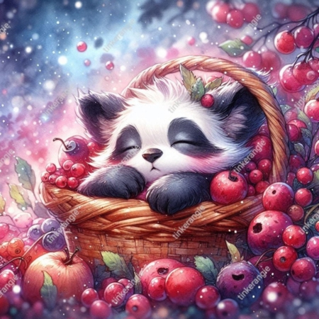 Diamond Painting Bild „Fruit Panda“
