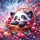Diamond Painting Bild „Fruit Panda“