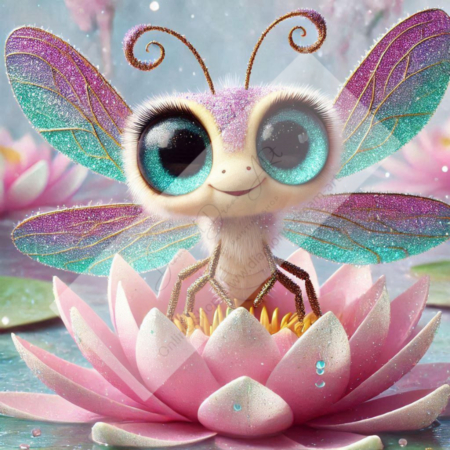 Diamond Painting Bild „Gitter Dragonfly“