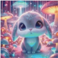 Glow Osterbunny 50x50cm 180 Farben