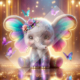 Diamond Painting Bild „Golden Elephant Susi“