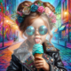 Diamond Painting Bild „Hippy Girli“
