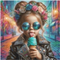 Hippy Girli 80x80 200Farben