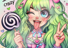 Diamond Painting Bild "I am Crazy Girl Green"