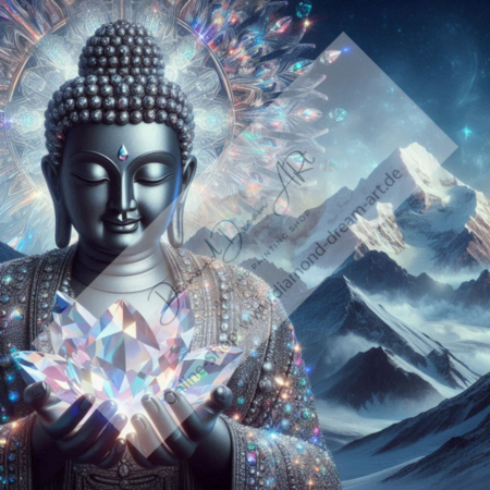 Diamond Painting Bild „Ice Crystal Budda“
