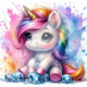 Diamond Painting Bild „Ice cubes Unicorn“