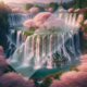Diamond Painting Bild „Island of cherry blossom trees“