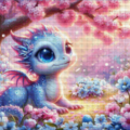 Kirschblüten Drache 80x80 252 farben