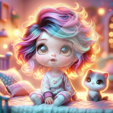 Diamond Painting Bild „Kittygirl“