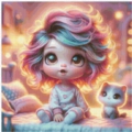 Kittygirl 40x40 90Farben