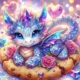Diamond Painting Bild „Kristall Drache“