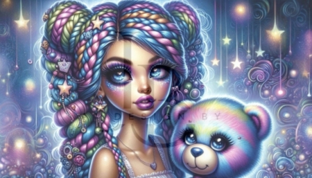 Diamond Painting Bild „Larissa's Teddy of the Stars“