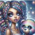 Larissa's Teddy of the Stars Pixel 100x70 cm 180 Farben