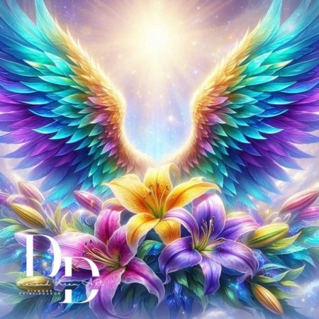 Lily wings 80x80cm 343 Farben