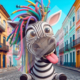 Diamond Painting Bild „Lustiges Zebra“