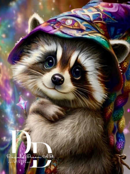 Magic Raccoon by Annys Ai 80x100cm 308 Farben