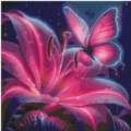 Neon Light Lilie pixel 60x60 cm