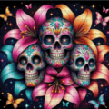 Neon Skulls 80x80 298 Farben