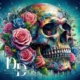 Play of colors of the skull 90x90 cm 400 Farben