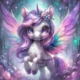 Diamond Painting Bild „Purple Unicorn“