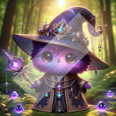 Diamond Painting Bild „Purple Wizard“