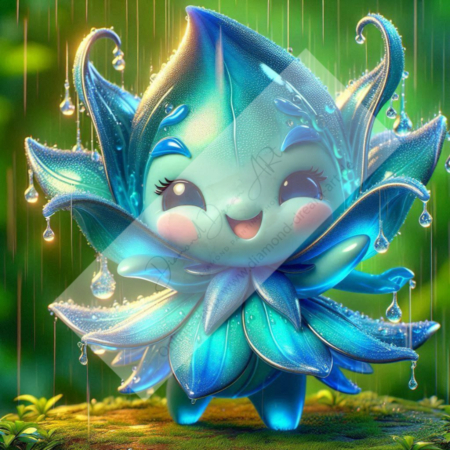 Diamond Painting Bild „Rain Drop Blue“