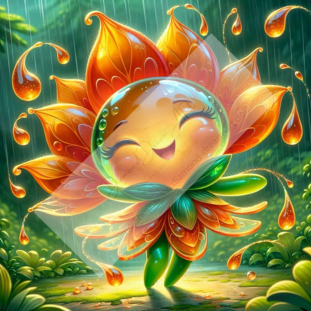 Diamond Painting Bild „Rain Drop Orange“