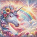 Rainbow Unicorn Pixel 60x60 cm 200 farben