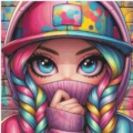 Rainbow Woman Pixel 60x60 cm 200 Farben