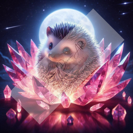 Diamond Painting Bild „Red crystal Hedgehog“