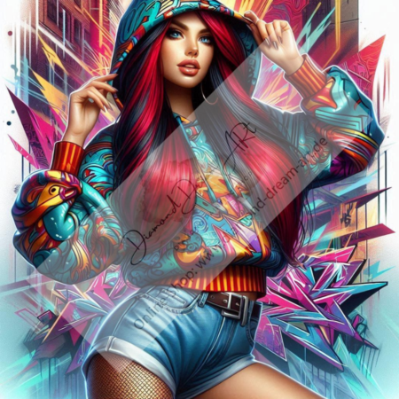 Diamond Painting Bild „Red&Black Grafitti“