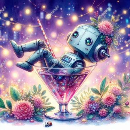 Diamond Painting Bild „Robot Cocktail“