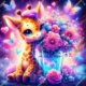Diamond Painting Bild „Rosalie das Giraffenmädchen“