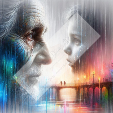 Diamond Painting Bild „Sad old Man“