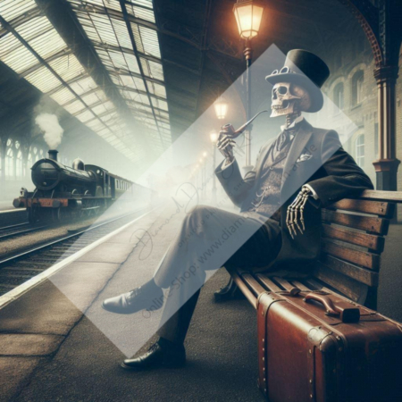Diamond Painting Bild „Skeleton Station“