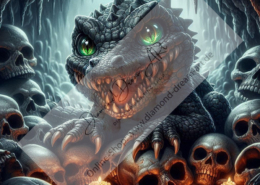 Diamond Painting Bild „Skull Croco“