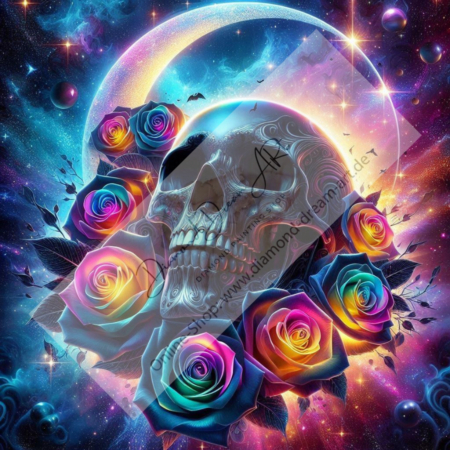 Diamond Painting Bild „Skull in the Moonlight“