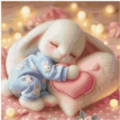Sleeping Rabbit pixel 50x50 45Farben