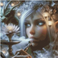 Smoke Woman 100x100 Cm Pixel 200 Farben
