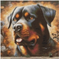 Streetart Rotti 60x60cm 85Farben