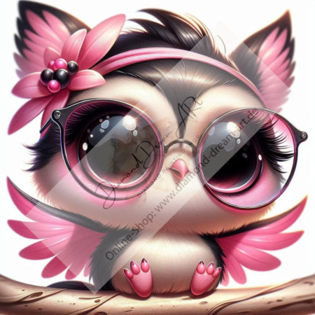 Diamond Painting Bild „Summer Vibes Owl“