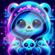 Diamond Painting Bild „Teddy skeleton in blue“