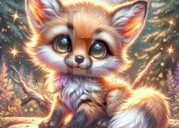 Diamond Painting Bild „The Fox of Light“
