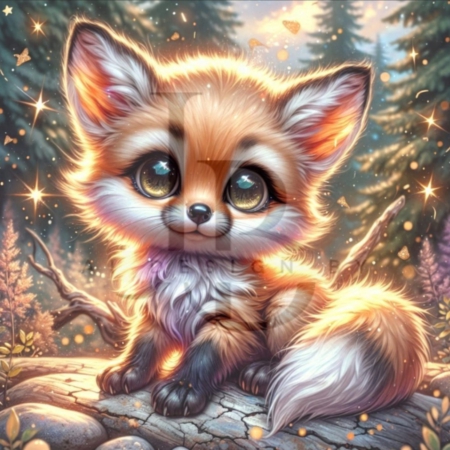 Diamond Painting Bild „The Fox of Light“