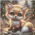 The Fox of Light Pixel 50x50 cm 50 Farben